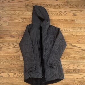 The North Face Charcoal Hooded Puffer Coat